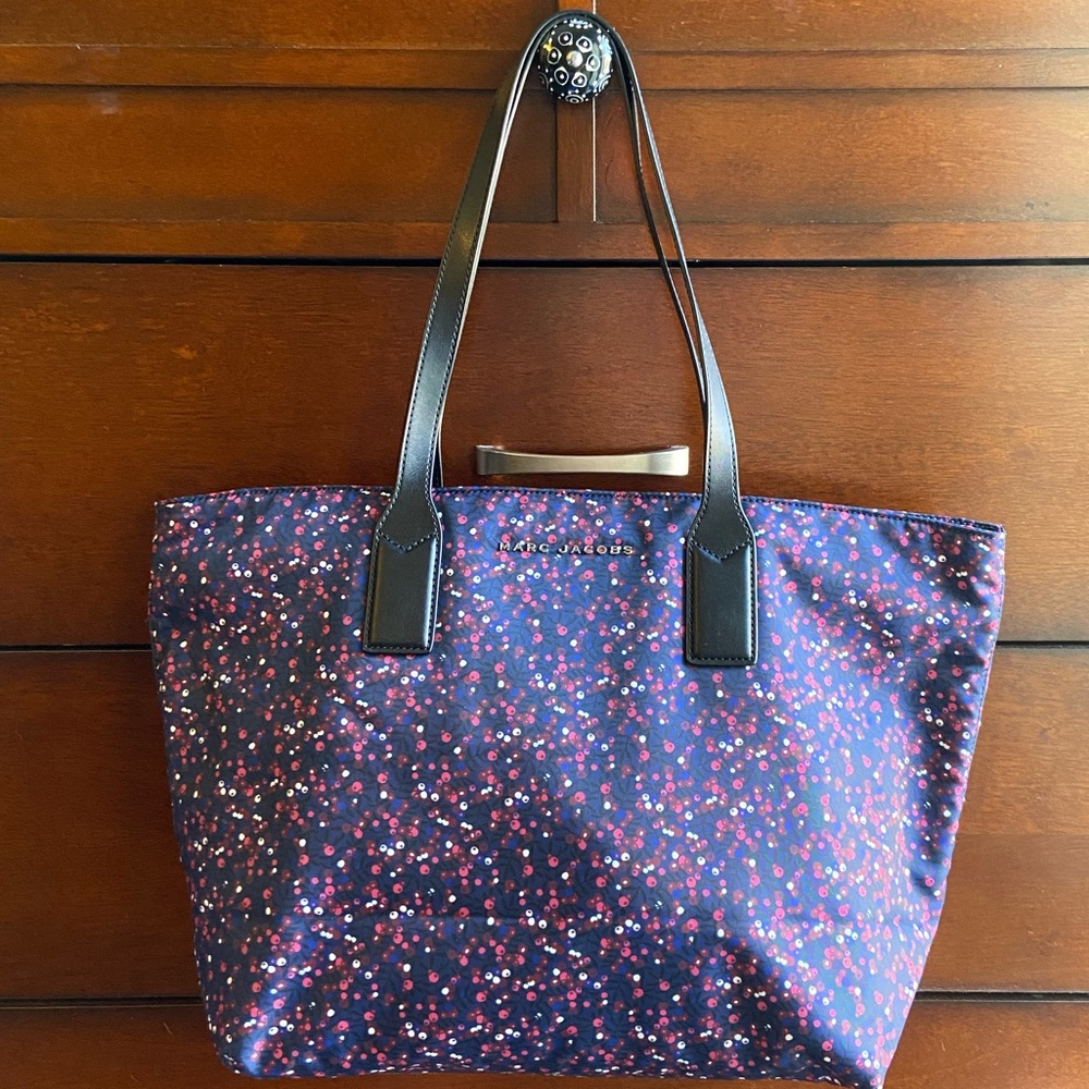 MARC JACOBS Wingman Nylon Tote Blue & Multicolor